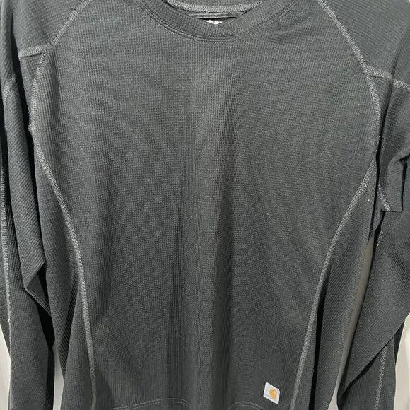 Carhartt Force Waffle Base Layer Thermal Long Sleeve Black Shirt Women s L 12/14 - Picture 5 of 6